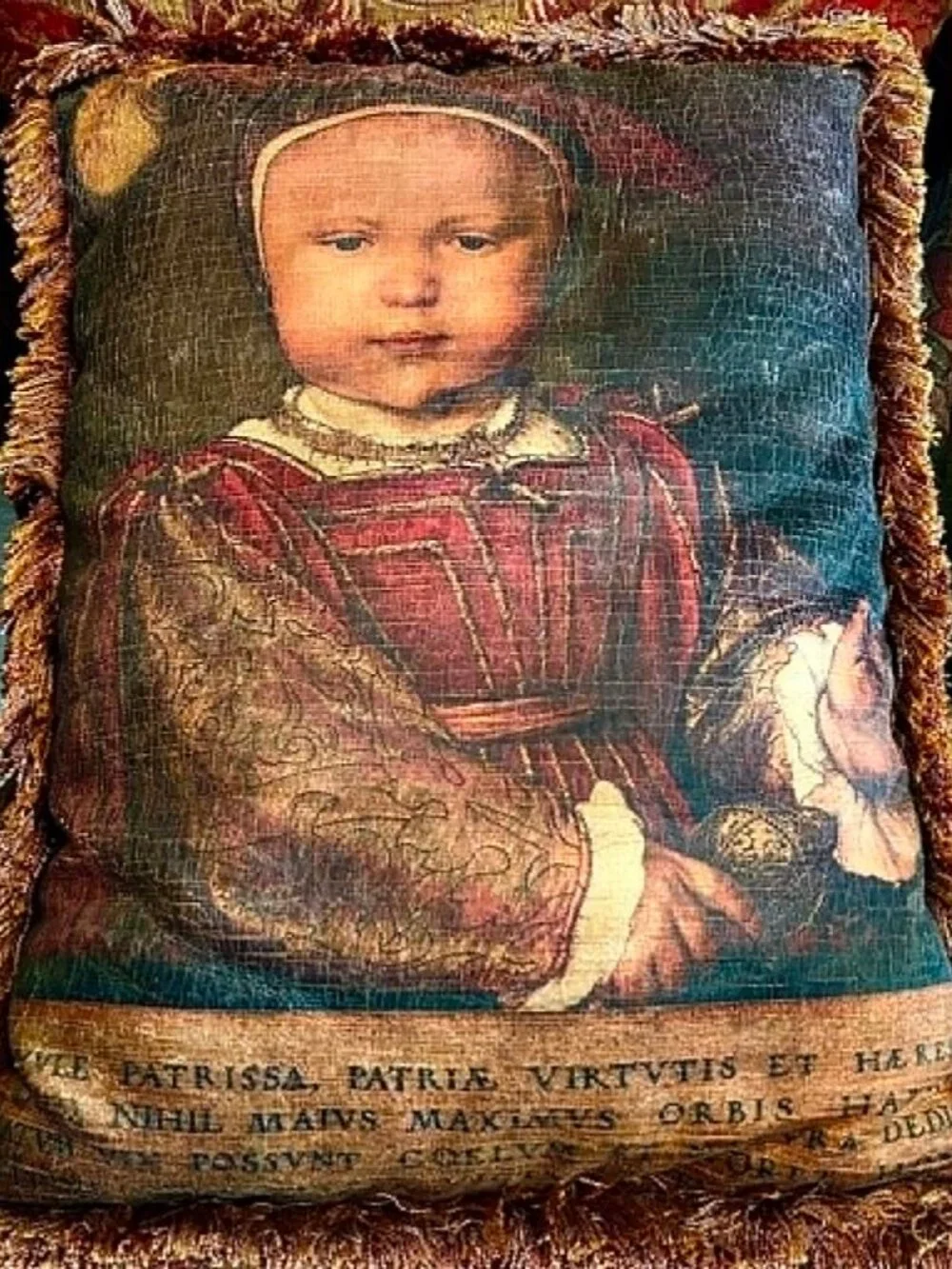 ALEXANDRA'S ACCENTS Lux Accent Pillow Canvas Print Portrait of Young Edward VI